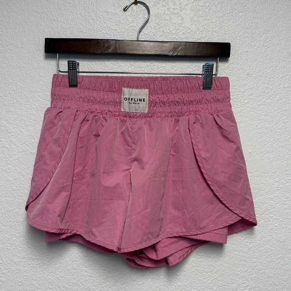 Offline By Aerie Pink Boxing Shorts Women’s Size medium - Picture 2 of 10